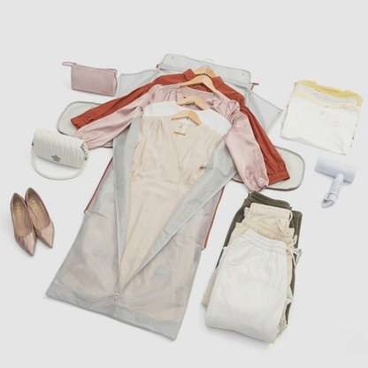 Cozycloud Travel Bag กระเป๋าเดินทางพับได้ ใบเดียวเที่ยวได้ 10 วัน เสื้อผ้าไม่ยับ