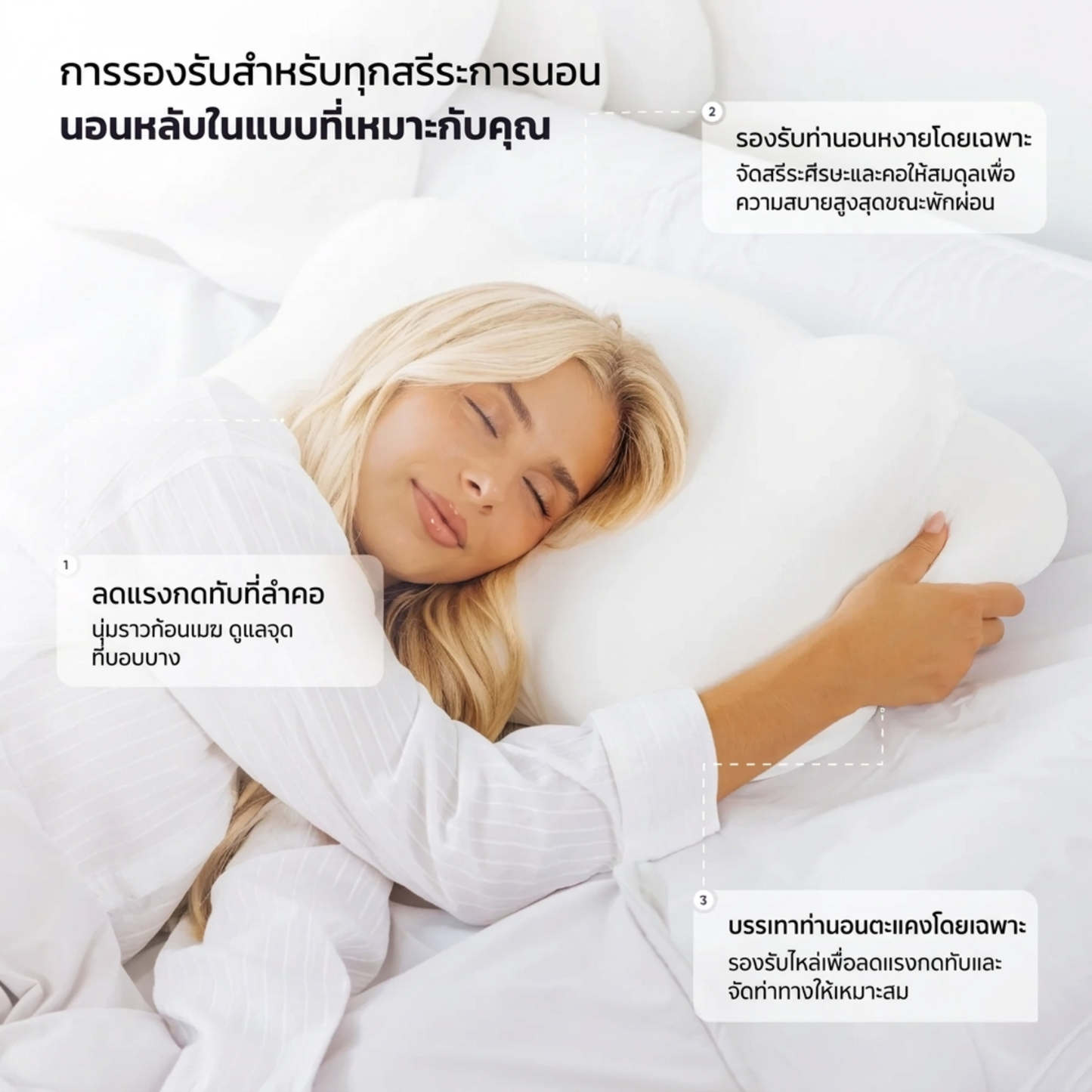 CozyCloud Sleep หมอนเพื่อสุขภาพ